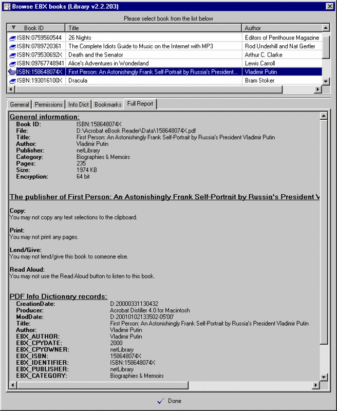 Advanced eBook Explorer Screenshot